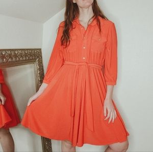 Ny Collection Bright Orange Dress size XL